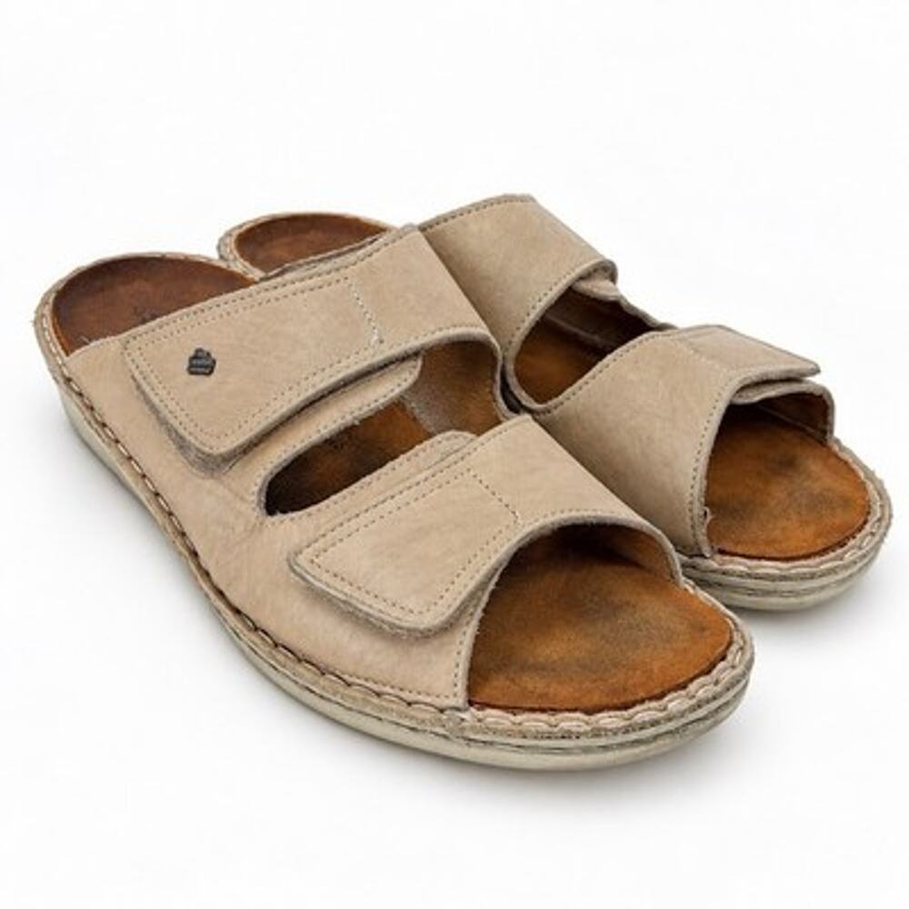 Finn Comfort Jamaika Soft Sandals Rock Nubuk Size 41 Leather Comfort Slides